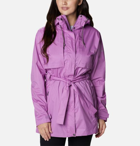 Columbia Pardon My Trench Rain Jacket Pink For Women's NZ52480 New Zealand